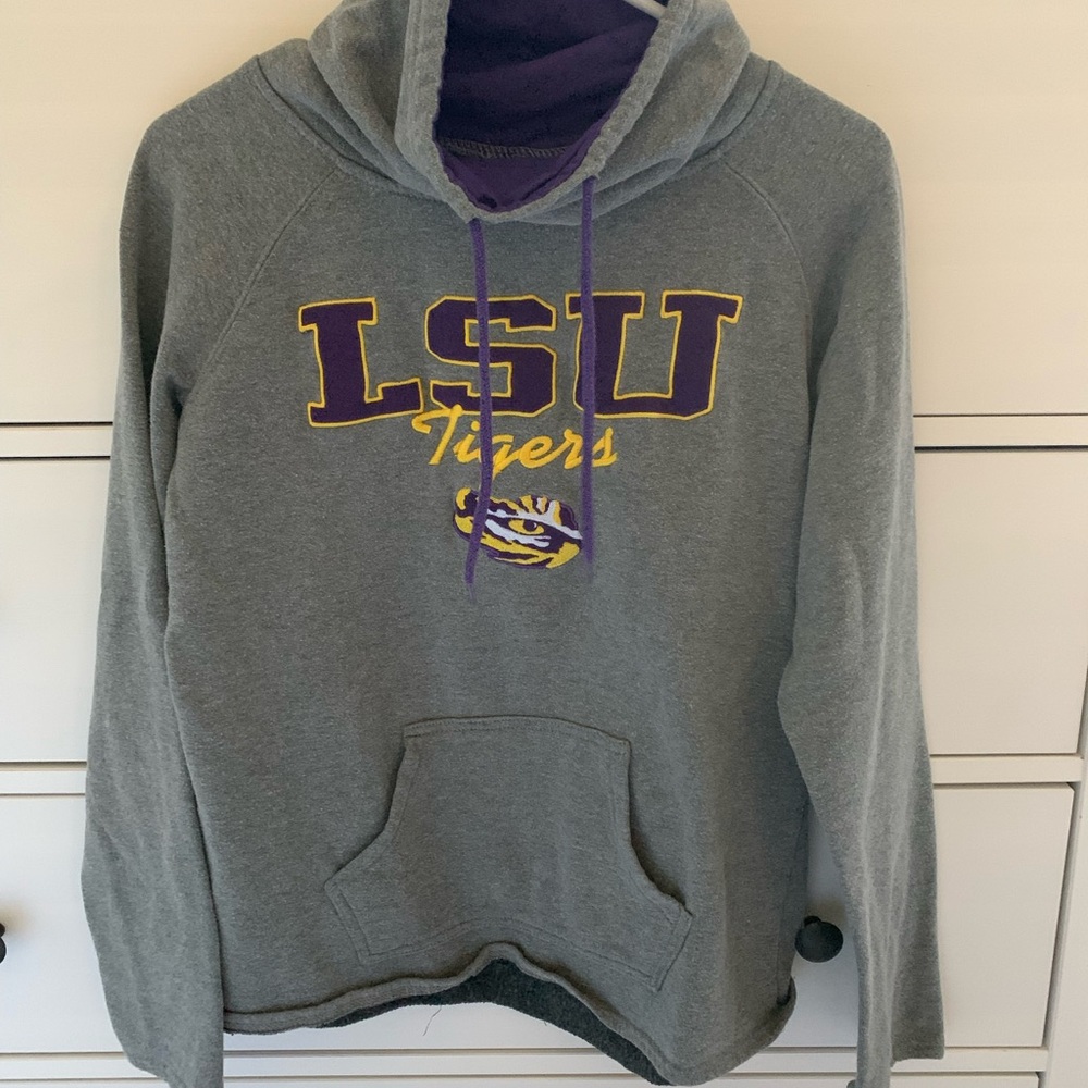 LSU cowl neck sweatshirt